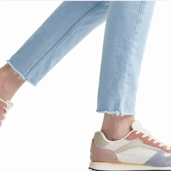 NWT DUER Women's High Rise Taper Denim Pant in Light Bleach 27" x 27" - Picture 6 of 10